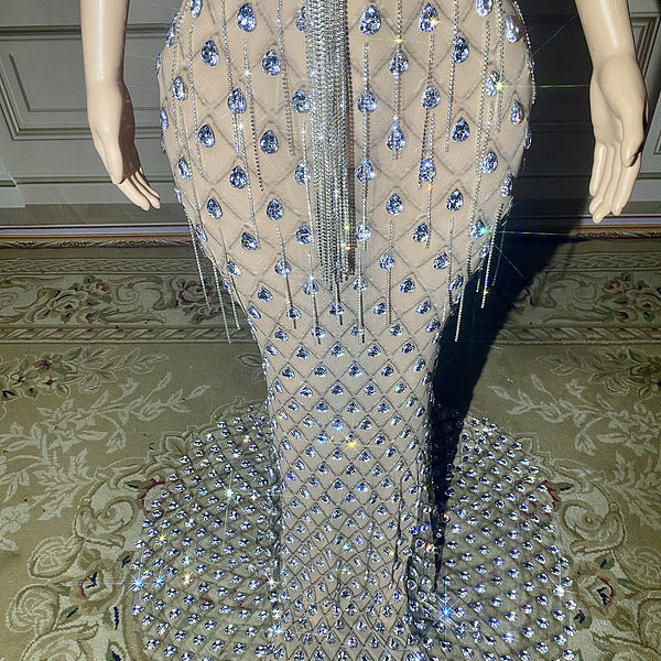 No Back Traceless Sexy Elegant Fishtail Gown