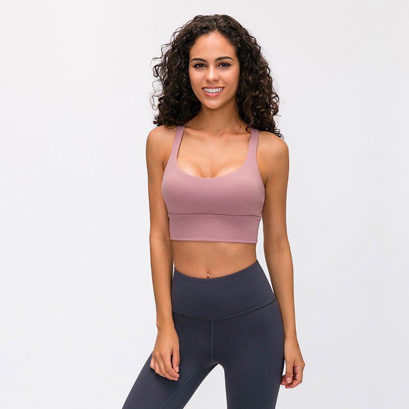 Sports bra fitness shockproof running bra without steel ring