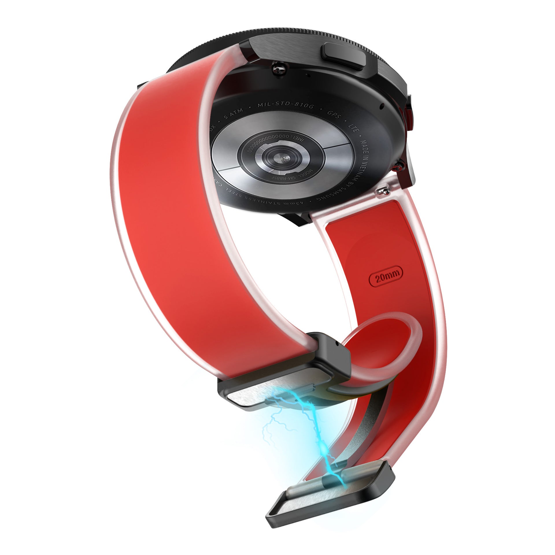 Universal Folding Magnetic Buckle Transparent Silicone Strap