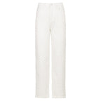 Ladies' Trousers, Washed, Straight, Thin Jeans