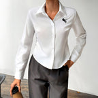 Casual Style Advanced Long Sleeve Open Shirt Women's Clothing